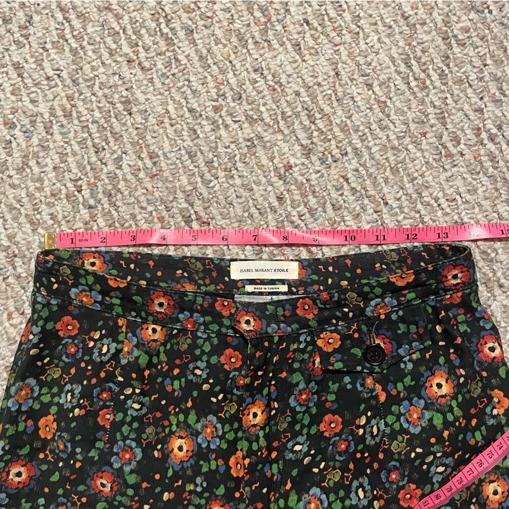 Isabel Marant Flower Floral Ribbed Trouser Pant 100% Cotton- Size 36 (US 4) - Picture 12 of 15